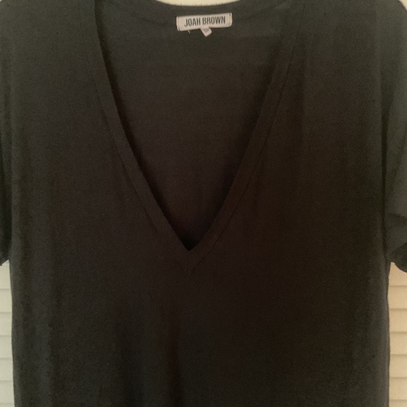 Joah Brown V Plunge Tee Black OS - Picture 3 of 5